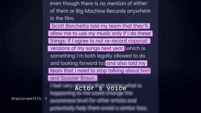 [Zing] She goes on to say that - Taylor Swift vs Scooter Braun: Bad Blood