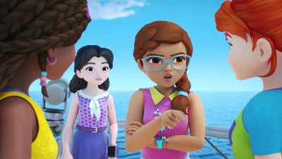 Zobo does.
My mom has a cold, - LEGO Friends: Girls on a Mission