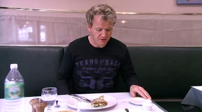 Zucchini pancakes, stodgy,
bland, and zucchini thick. - Kitchen Nightmares