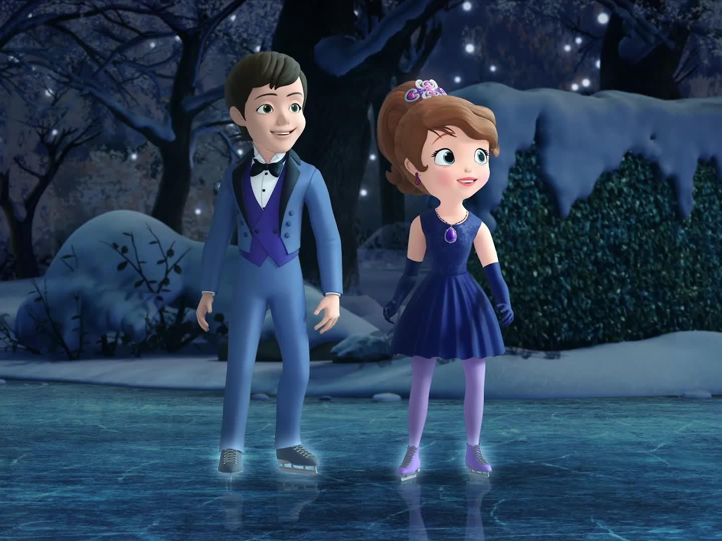 "Our next ice dancersare Princess Sofia and Prince Hugo! ( cheers ...