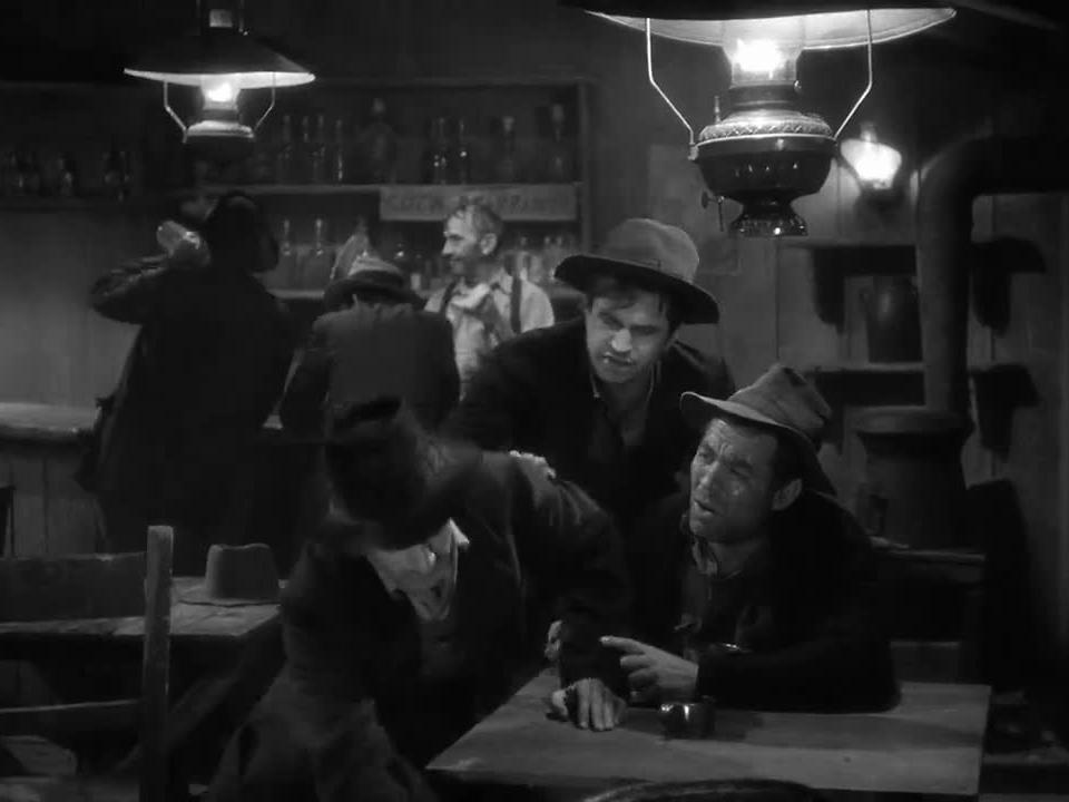 "I'm a'drinkin' agin' Nate Tompkins! Now, how 'bout that 'ere big woman