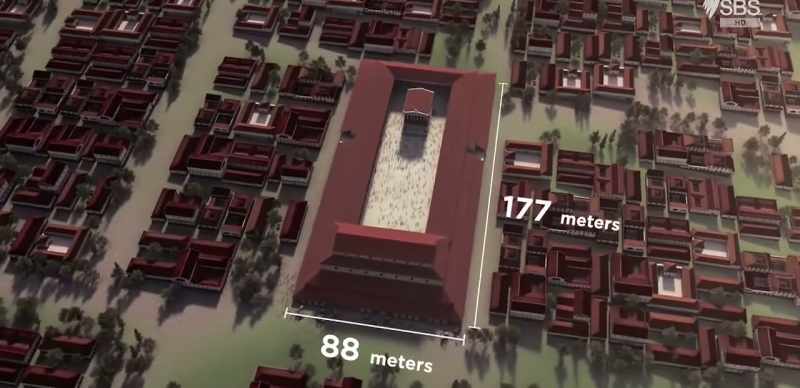 177 metres long by 88 metres wide