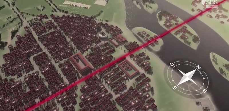 2km long and running north and south