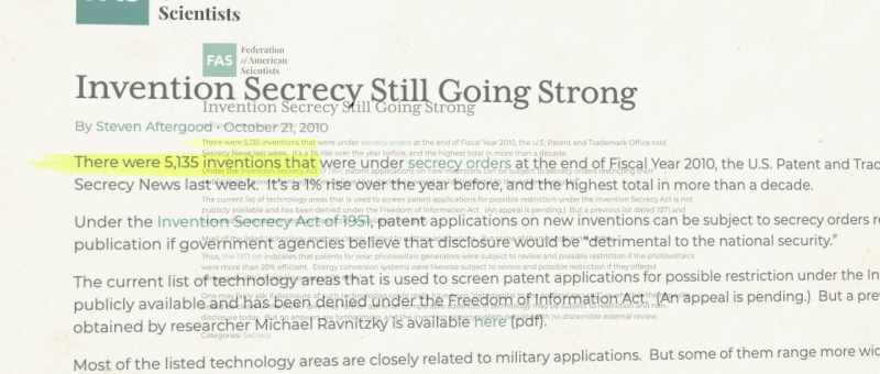 5,135 inventions seized under national security orders