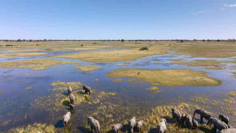 5km to the south and beyond the deep channel