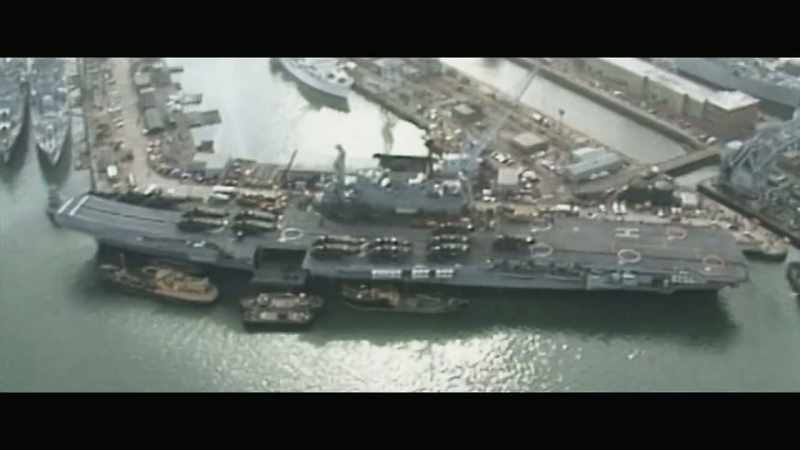 A 40-ship British armada primed for possible war