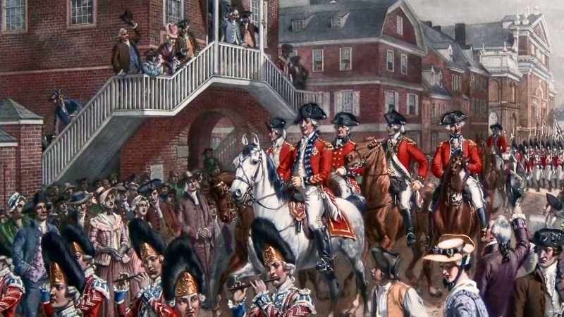 A British officer commandeered Franklin's home and stole his