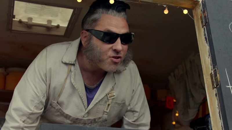 A burger, please, Burt, and what's the smallest fries you do?