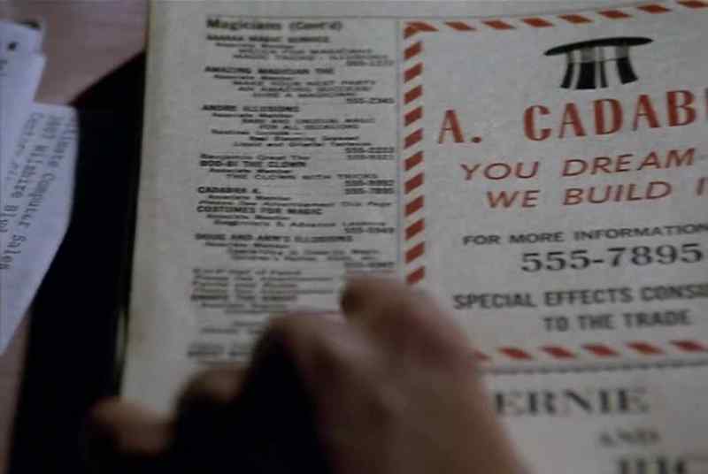A. CADABRA SPECIAL EFFECTTS CONSULTANT