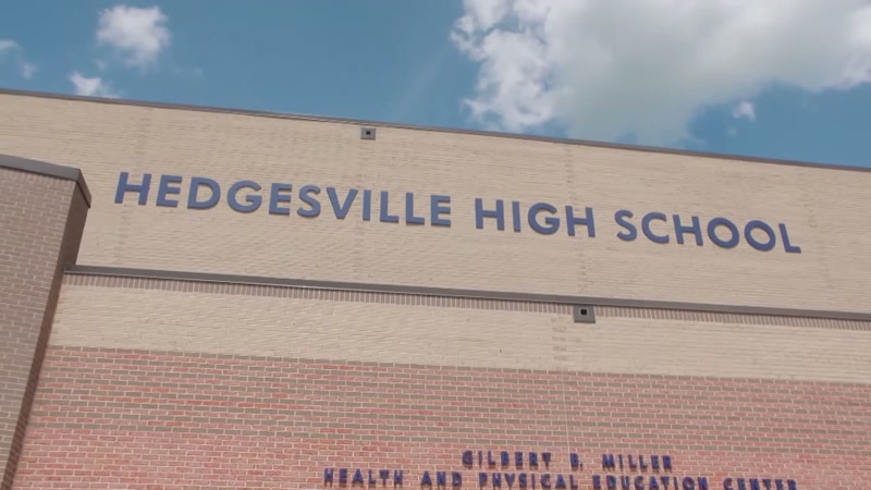 A camera attached to Hedgesville School