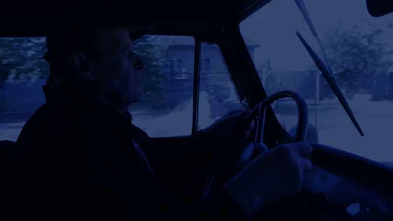 A car arrived at his house and they drove