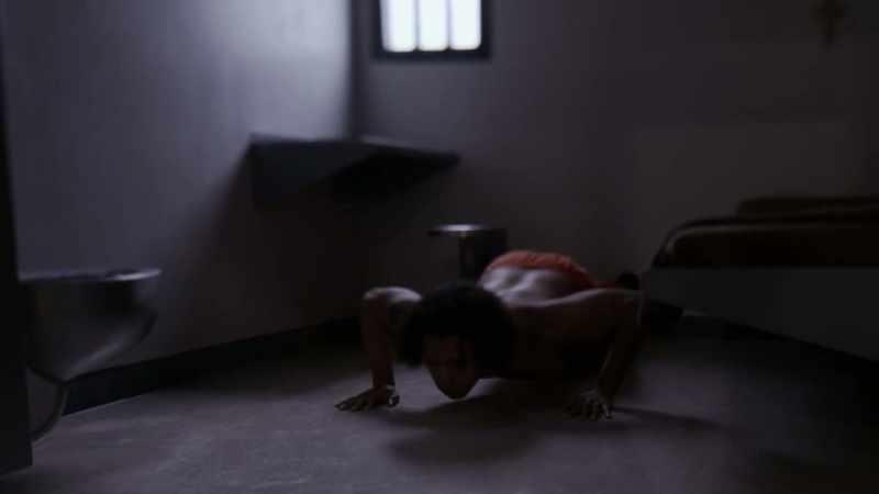 A CONVICTED FELON, HE'S SERVING A SENTENCE