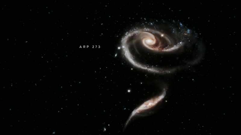 A cosmic rose, galaxies colliding in a celestial dance