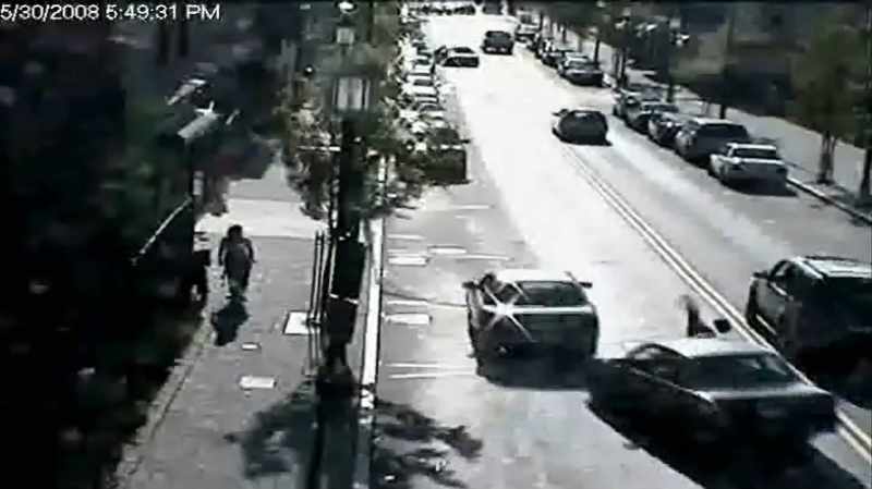 A drunk driver slams into the man