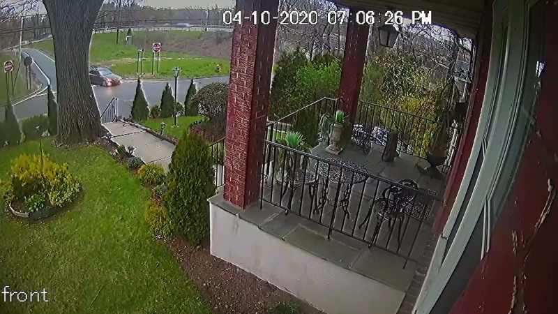 �A family inside this home were watching TV
