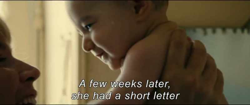 A few weeks later. she had a short letter