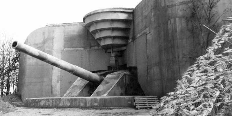 A huge concrete structure, seven feet thick, brimming with artillery
