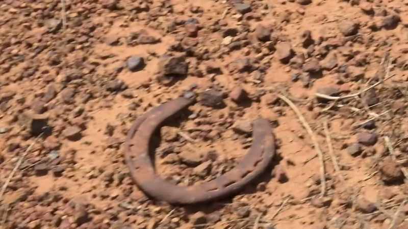 A hundred-year-old match box. And a lucky horseshoe
