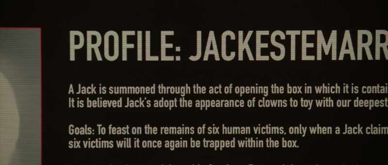 A Jack is summoned through the act of opening the box