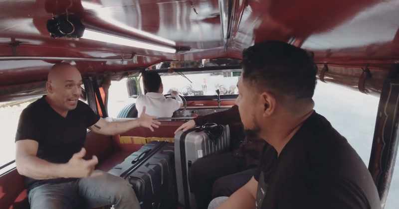A jeepney is exactly what it is. When the Americans left, they left their jeeps
