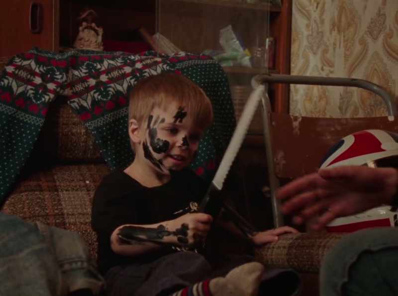 A knife. - Yeah, just hold it. Okay? Just hold it