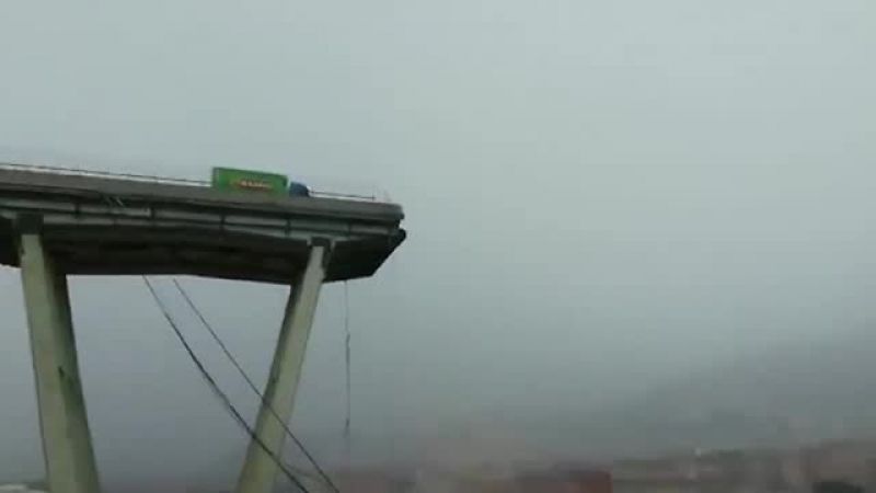A massive 800-foot section of the bridge