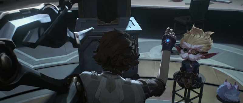A mechanical arm, equipped with a powerful ray of light