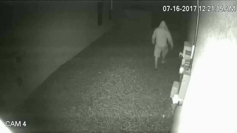 A peeping tom is caught on‐camera