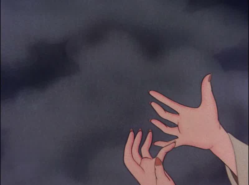 LookMy handsIN RASPY VOICE My voiceMy voiceCACKLINGA perfect disguiseCACKLINGAnd nowA special sort of deathfor one so fairWhat shall it beAhA poisoned appleSleeping Death