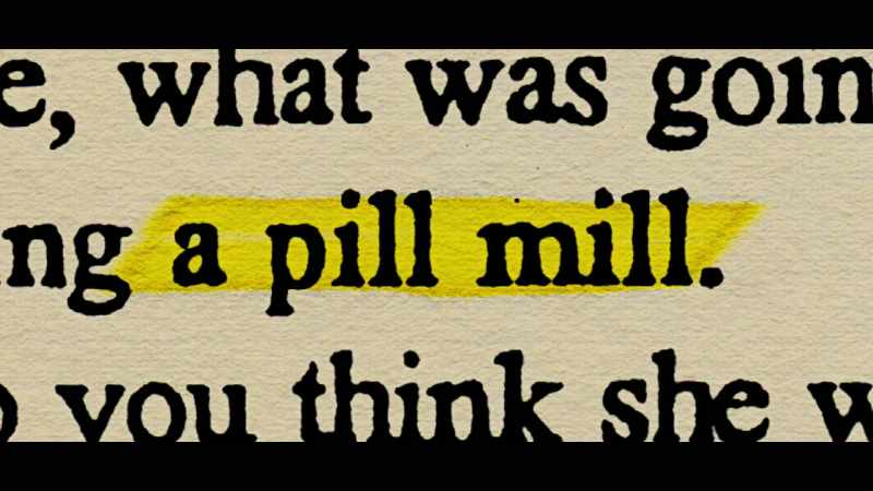 A pill mill is a way to describe doctors