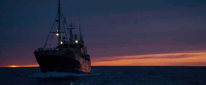 A pilot boat came
