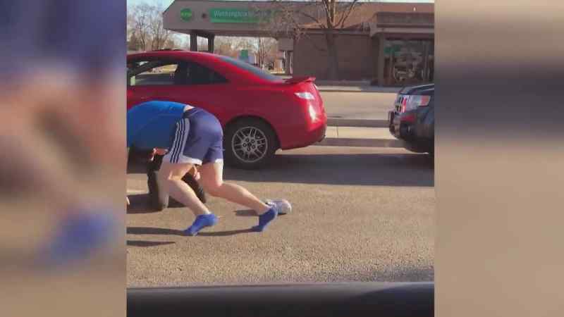 >>a road altercation has escalated to blows