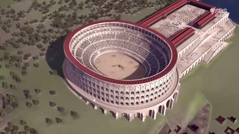 A sanctuary that backed on to a huge amphitheatre