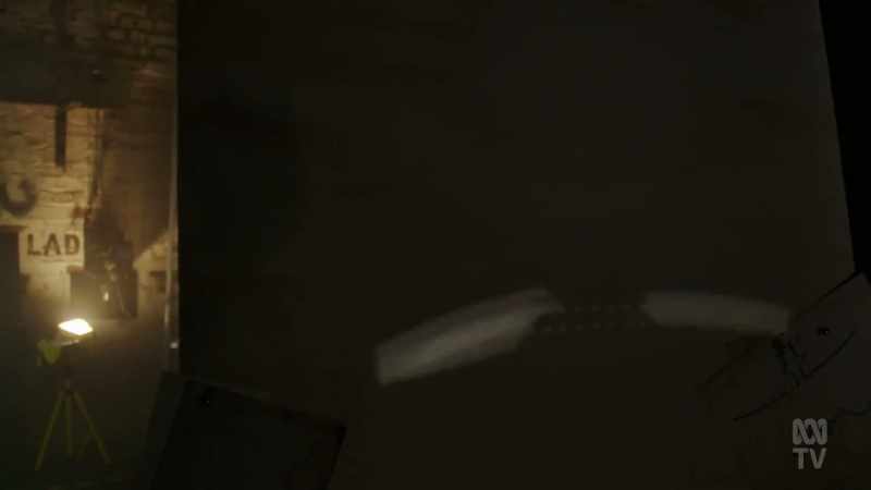 A sensor behind the disc would detect the patterns of light and dark