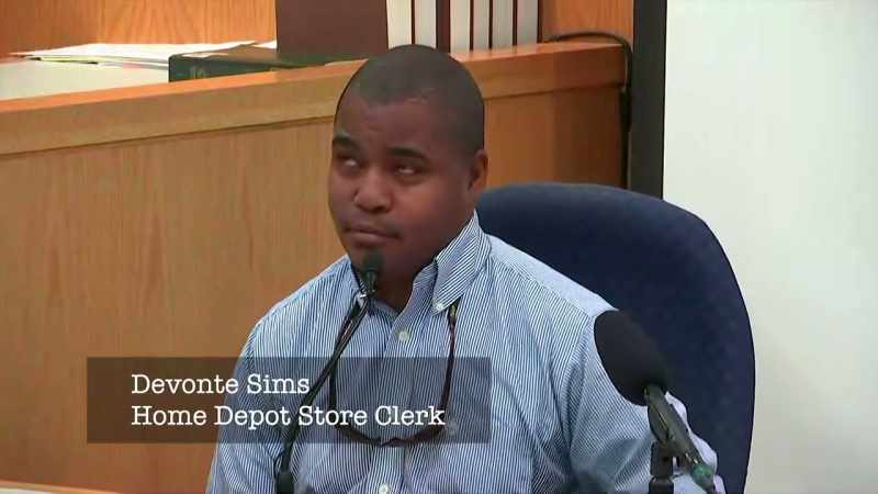 A store clerk, Devonte Sims, helped her make the purchase