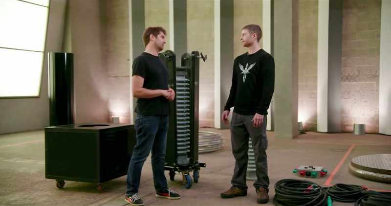 A Tesla coil is a high frequency air-core resonant transformer