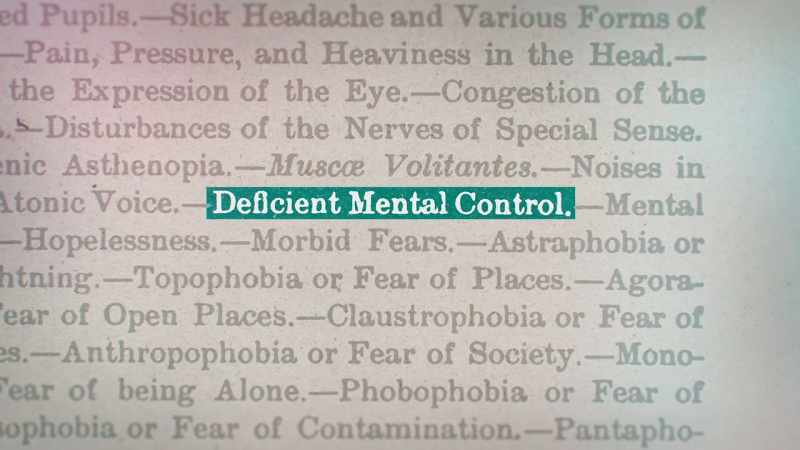 A typical symptom would be an inability to turn off your thoughts