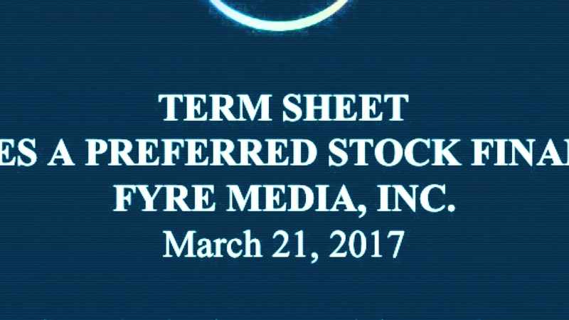 A very dear friend sent me a term sheet