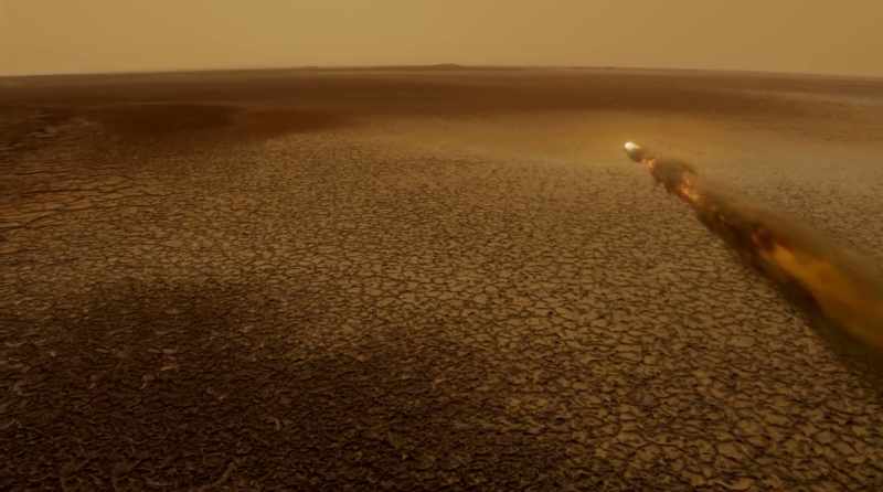 A violent meteorite strike