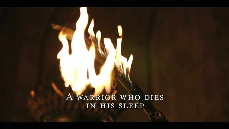 A warrior who dies in his sleep