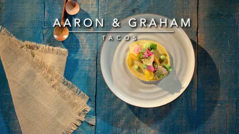 [Aaron] We have an ancho rub hamachi taco