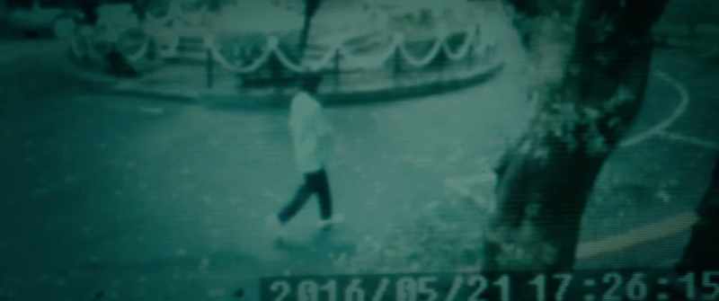 According to the surveillance camera