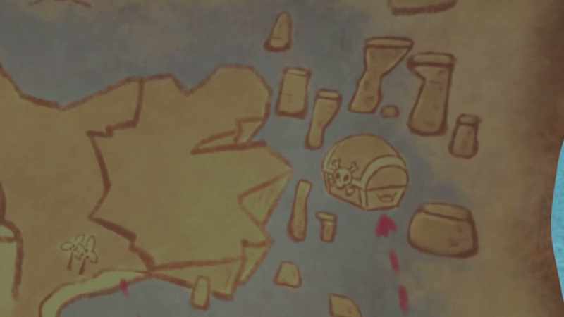 According to this map it looks like the treasure is at