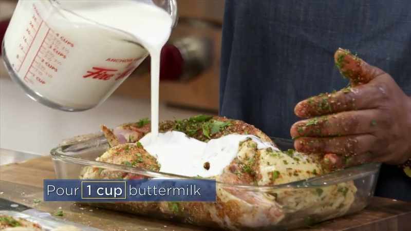 Acid in the buttermilk will break down