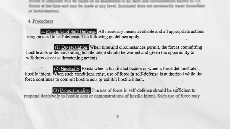 ADAM: What the rules of engagement say
