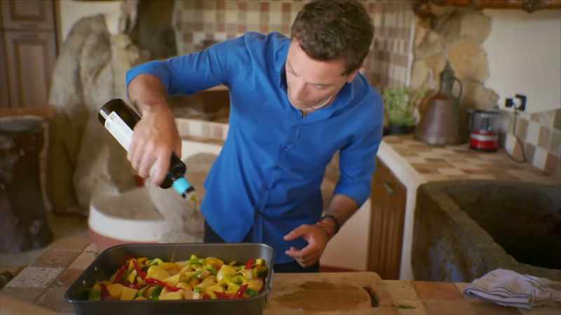 'Add olive oil.'