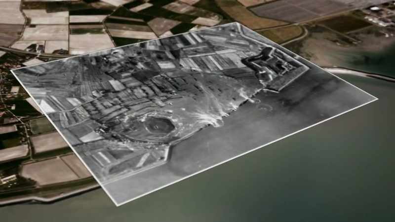 Aerial reconnaissance photos reveal the devastation