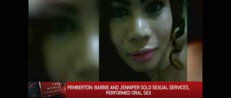 After a few minutes, Jennifer did the same to Pemberton
