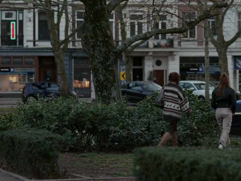 After, she entered the headquarters via a neighbouring building