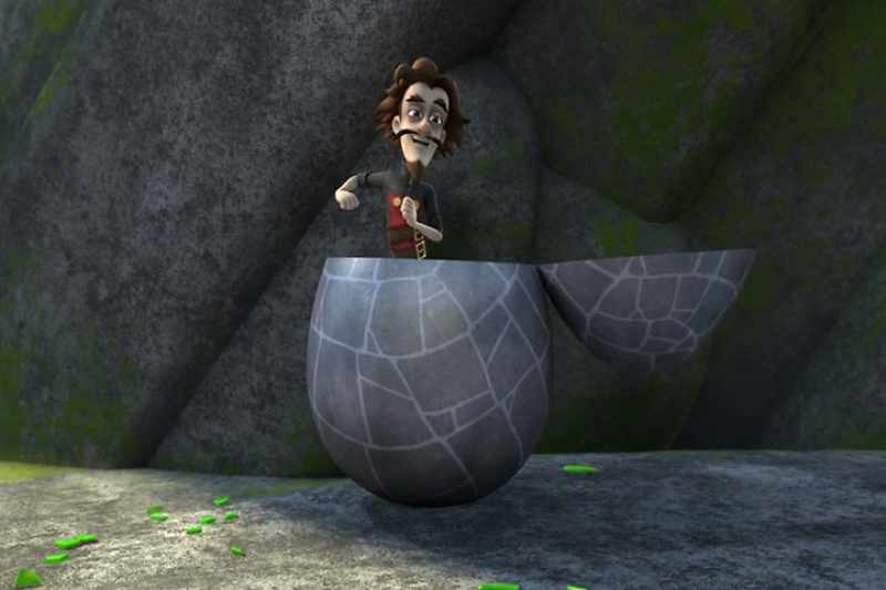 Aha! Time for this hatchling to leave the nest